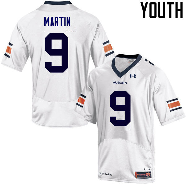 Youth Auburn Tigers #9 Kam Martin College Football Jerseys Sale-White